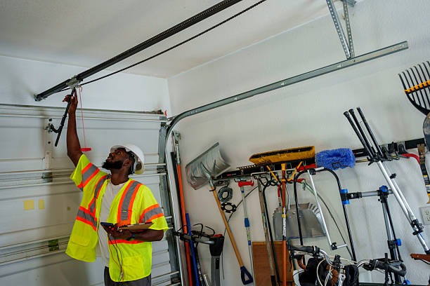 Professional Garage Door Panel Replacement technician working in Frederickson, WA